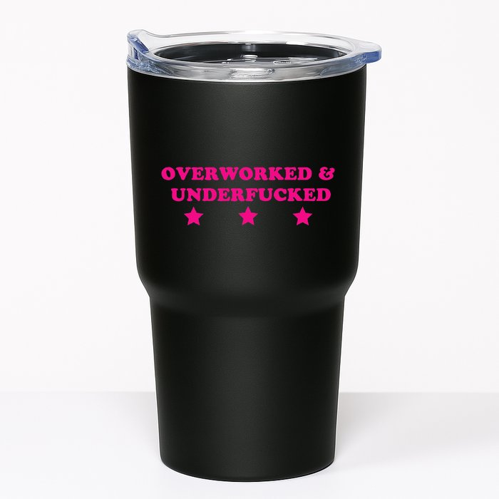 Overworked & Under Funny Meme Tumbler