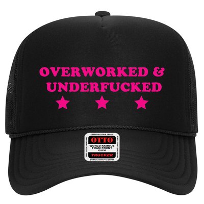 Overworked & Under Funny Meme Trucker Hat