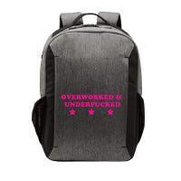 Overworked & Under Funny Meme Vector Backpack