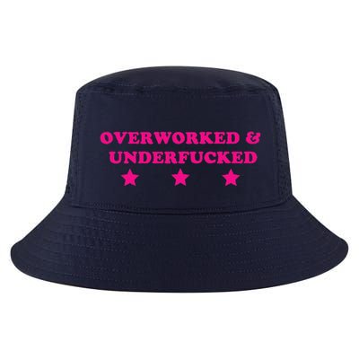Overworked & Under Funny Meme Cool Comfort Performance Bucket Hat