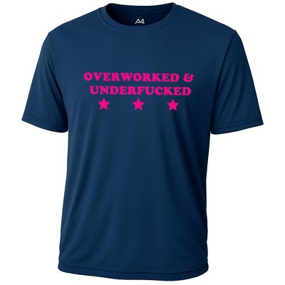 Overworked & Under Funny Meme Performance Shirt