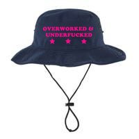 Overworked & Under Funny Meme Bucket Hat