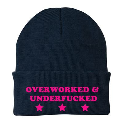 Overworked & Under Funny Meme Beanie