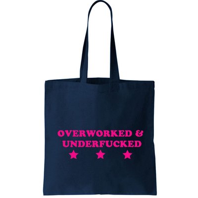 Overworked & Under Funny Meme Bag