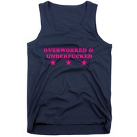 Overworked & Under Funny Meme Tank Top