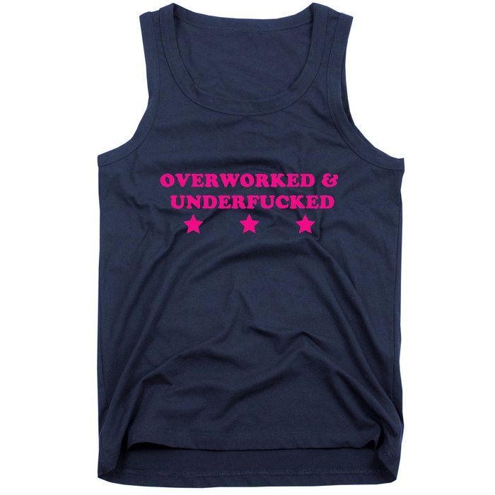 Overworked & Under Funny Meme Tank Top