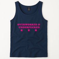 Overworked & Under Funny Meme Tank Top