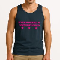 Overworked & Under Funny Meme Tank Top