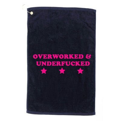 Overworked & Under Funny Meme Golf Towel