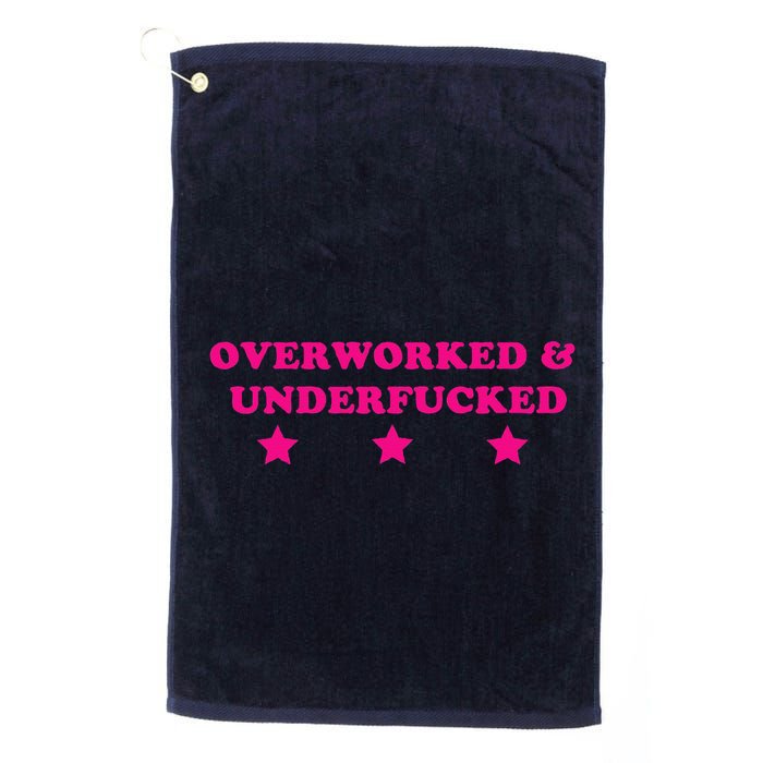 Overworked & Under Funny Meme Golf Towel
