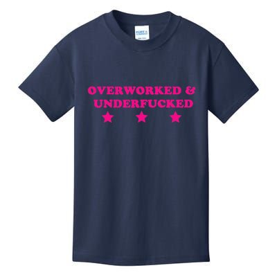 Overworked & Under Funny Meme Kids T-Shirt