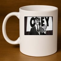 Obey Usa Freedom Funny Defy Fight 2 11oz C Handle Ceramic Mug