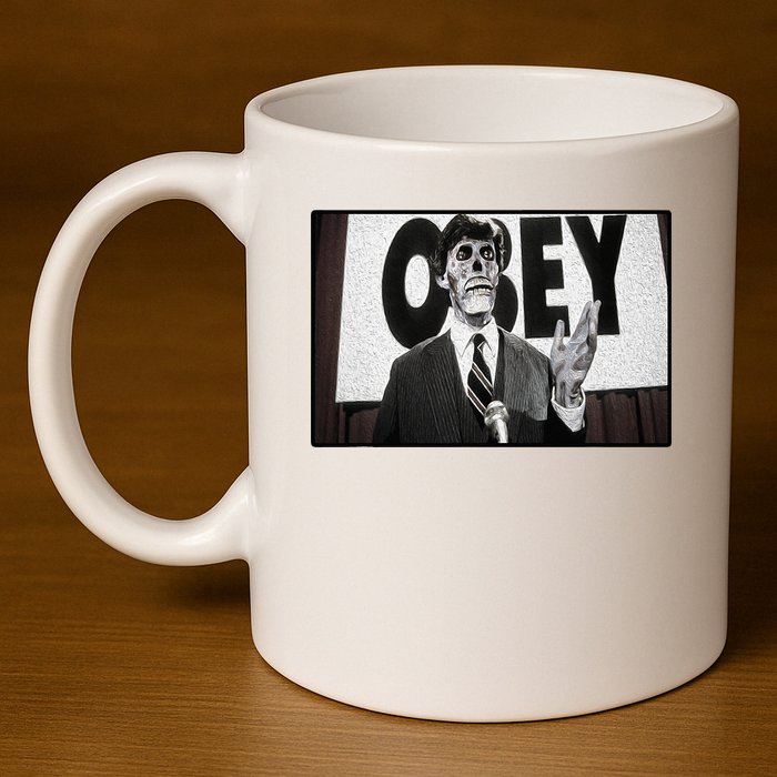 Obey Usa Freedom Funny Defy Fight 2 11oz C Handle Ceramic Mug