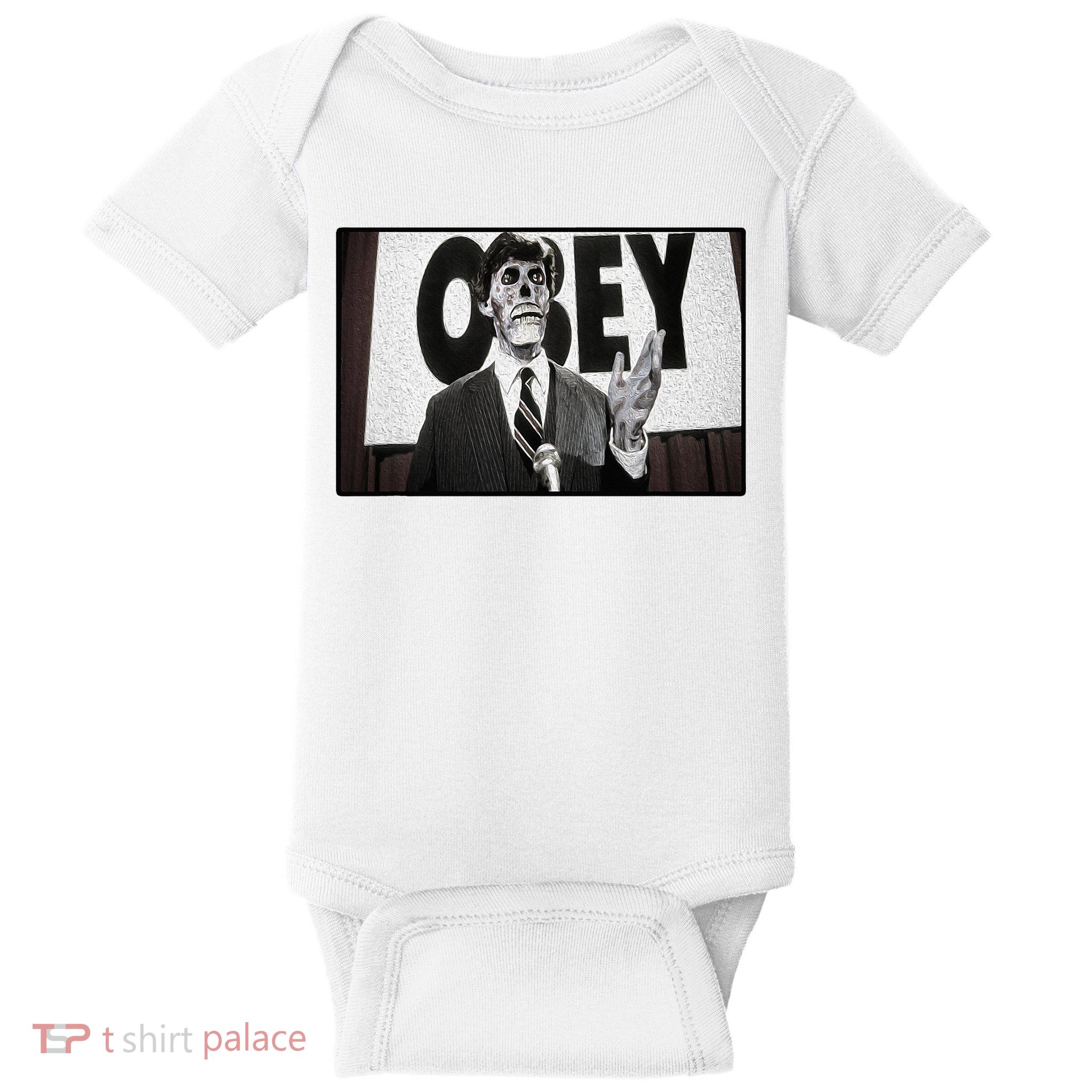 Obey Usa Freedom Funny Defy Fight 2 Baby Bodysuit