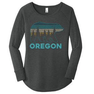 Oregon Usa Grizzly Bear Souvenir Women's Perfect Tri Tunic Long Sleeve Shirt