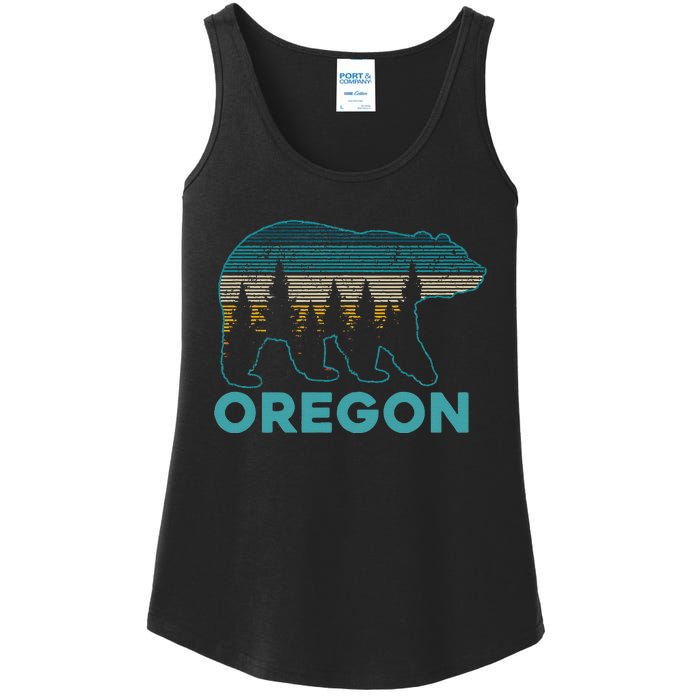 Oregon Usa Grizzly Bear Souvenir Ladies Essential Tank