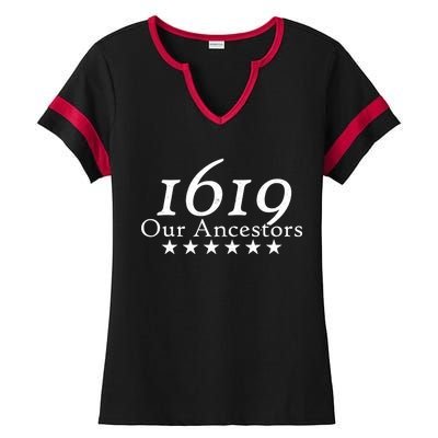 Our Ancestors 1619 Heritage Ladies Halftime Notch Neck Tee