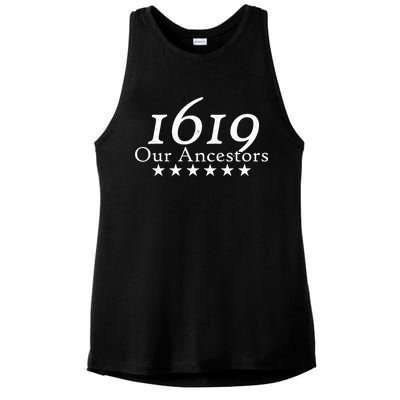 Our Ancestors 1619 Heritage Ladies PosiCharge Tri-Blend Wicking Tank