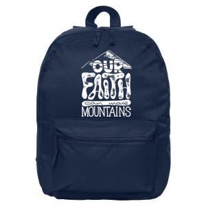 Our Faith Can Move Mountains  16 in Basic Backpack