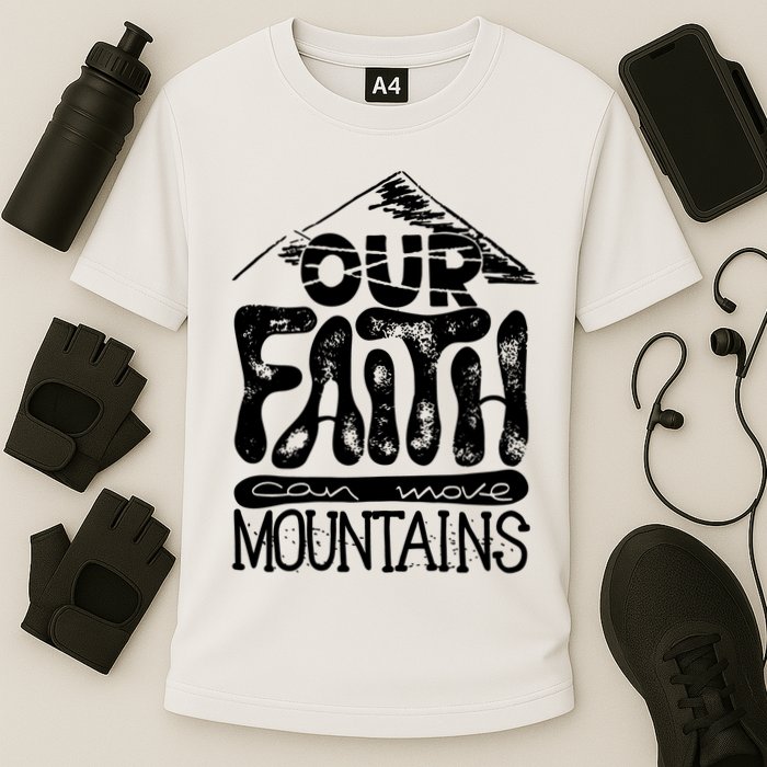 Our Faith Can Move Mountains  Cooling Performance Crew T-Shirt