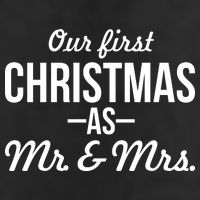 Our First Christmas As Mr. & Mrs. 7 Panel Mesh Trucker Snapback Hat