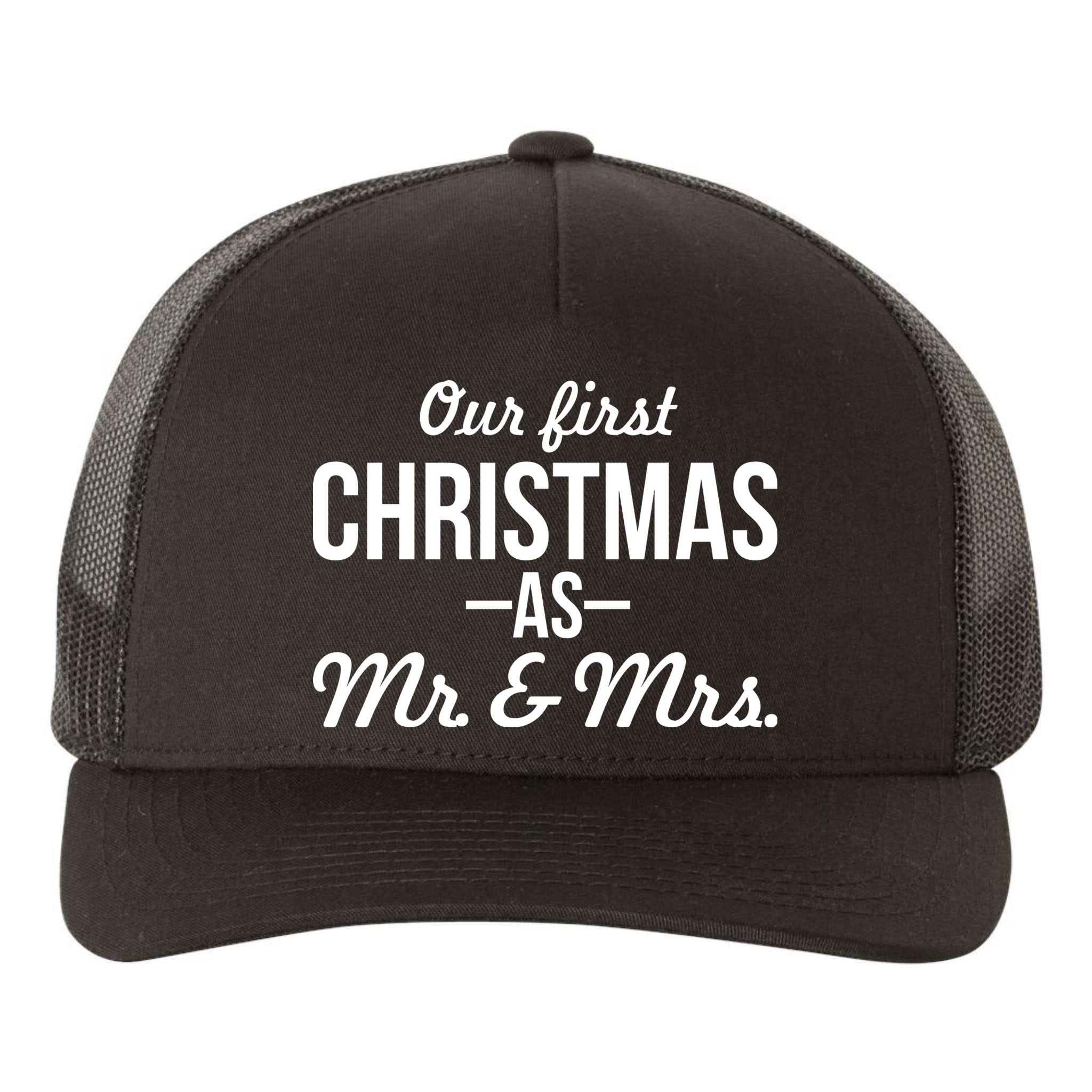 Our First Christmas As Mr. & Mrs. Yupoong Adult 5-Panel Trucker Hat