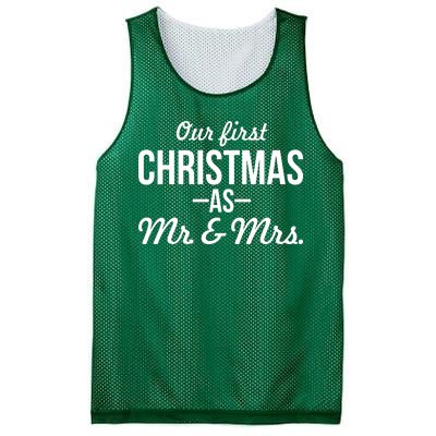 Our First Christmas As Mr. & Mrs. Mesh Reversible Basketball Jersey Tank