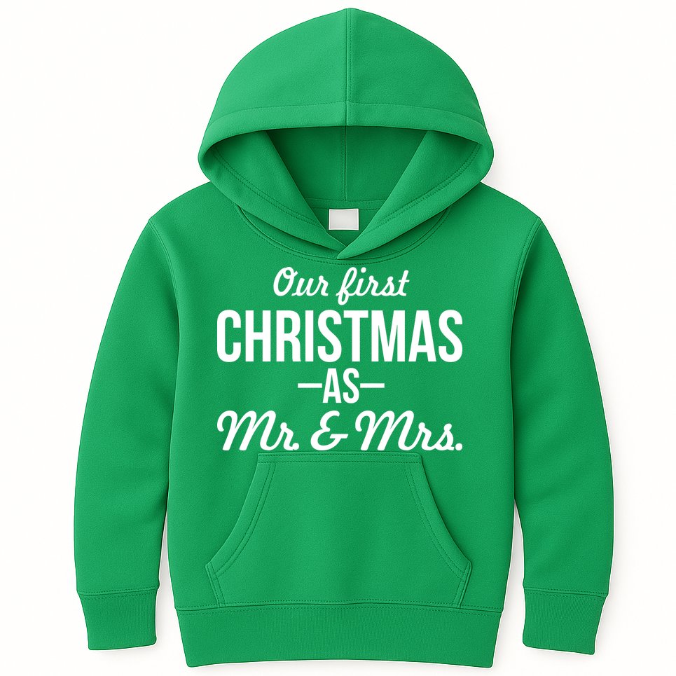 Our First Christmas As Mr. & Mrs. Kids Hoodie