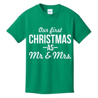 Our First Christmas As Mr. & Mrs. Kids T-Shirt