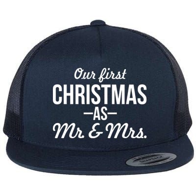 Our First Christmas As Mr. & Mrs. Flat Bill Trucker Hat