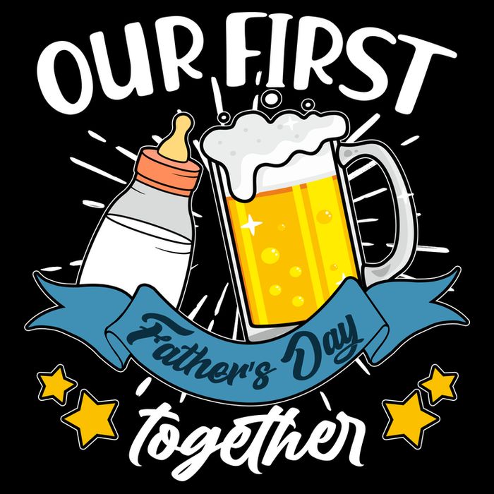 Our First Father's Day Together Baby Bottle Beer Mug Backpack