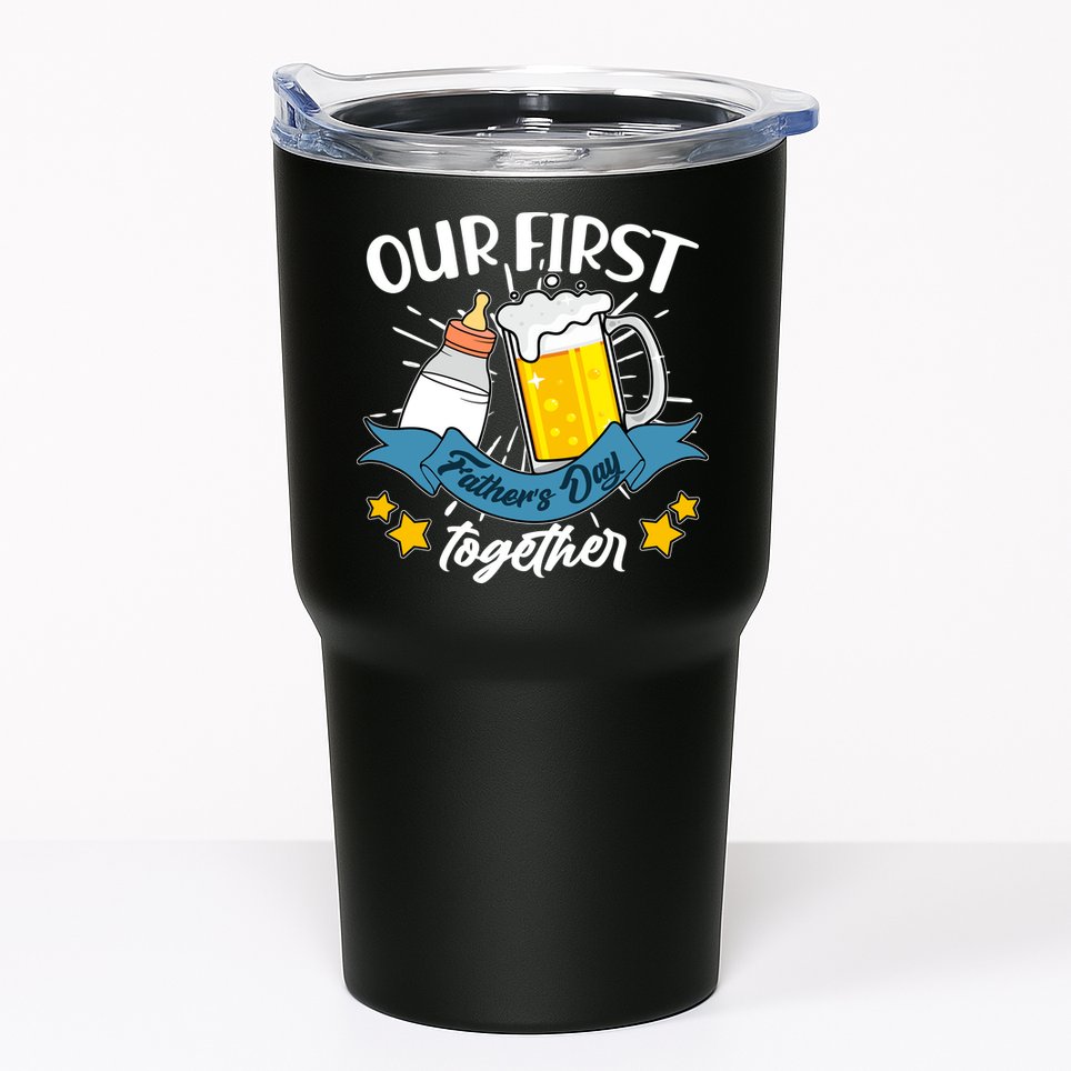 Our First Father's Day Together Baby Bottle Beer Mug Tumbler