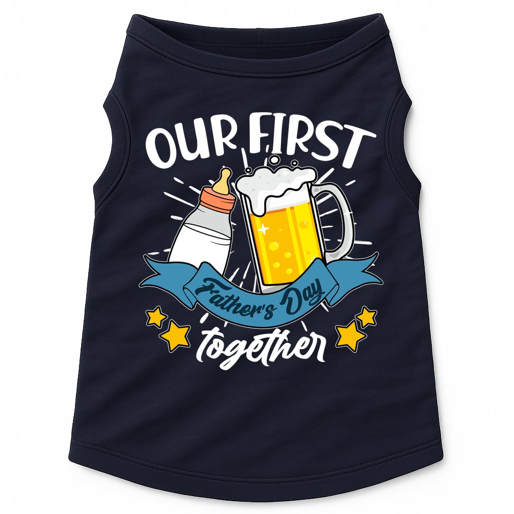 Our First Father's Day Together Baby Bottle Beer Mug Doggie Tank