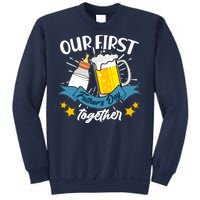 Our First Father's Day Together Baby Bottle Beer Mug Sweatshirt