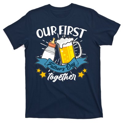 Our First Father's Day Together Baby Bottle Beer Mug T-Shirt