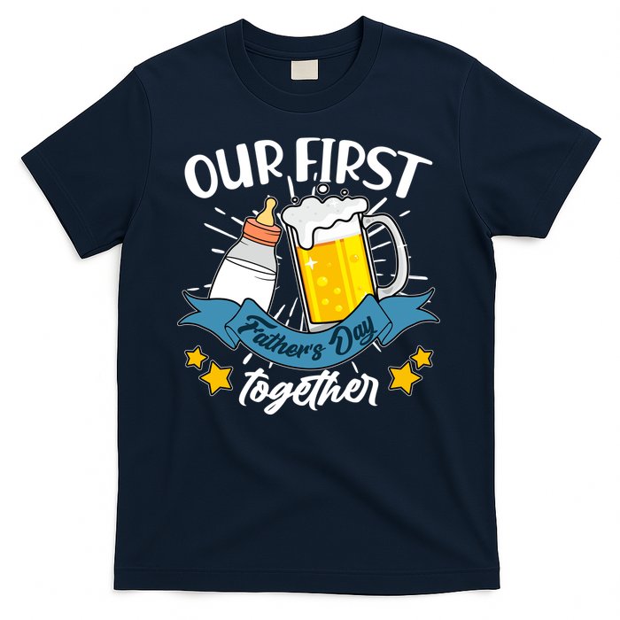 Our First Father's Day Together Baby Bottle Beer Mug T-Shirt