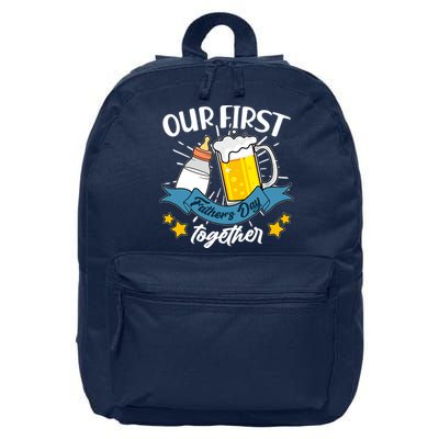 Our First Father's Day Together Baby Bottle Beer Mug 16 in Basic Backpack