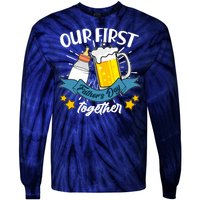 Our First Father's Day Together Baby Bottle Beer Mug Tie-Dye Long Sleeve Shirt