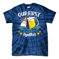 Our First Father's Day Together Baby Bottle Beer Mug Tie-Dye T-Shirt