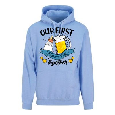 Our First Father's Day Together Baby Bottle Beer Mug Unisex Surf Hoodie