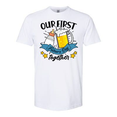 Our First Father's Day Together Baby Bottle Beer Mug Softstyle CVC T-Shirt