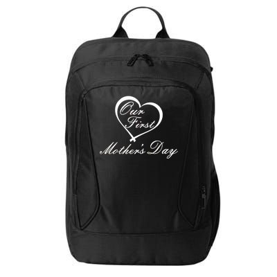 Our First Mother's Day Love Heart City Backpack