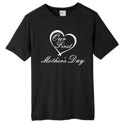 Our First Mother's Day Love Heart Tall Fusion ChromaSoft Performance T-Shirt