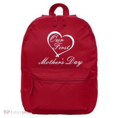 Our First Mother's Day Love Heart 16 in Basic Backpack