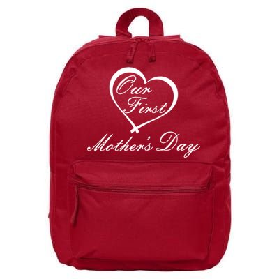 Our First Mother's Day Love Heart 16 in Basic Backpack