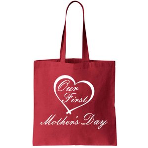 Our First Mother's Day Love Heart Tote Bag