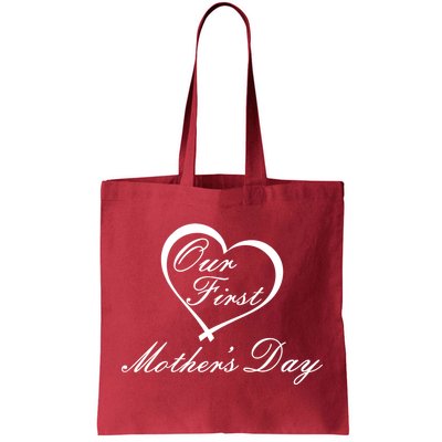 Our First Mother's Day Love Heart Tote Bag