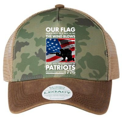 Our Flag Flies With the Last Breath of Patriots  Legacy Tie Dye Trucker Hat