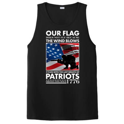 Our Flag Flies With the Last Breath of Patriots  PosiCharge Competitor Tank