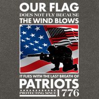 Our Flag Flies With the Last Breath of Patriots  Cotton Canvas Backpack